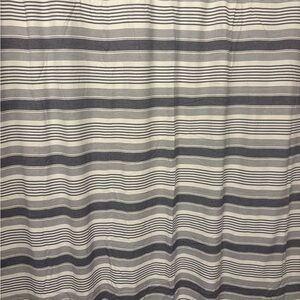 RALPH LAUREN Striped Gray and White Shower Curtain